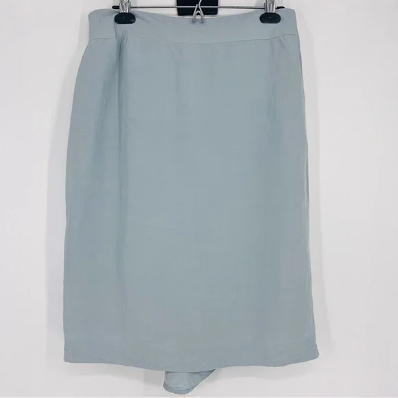Long Tall Sally Light Blue Pencil Skirt US 10 Tall High Waist Midi Skirt - Picture 2 of 13